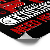 CNC-machinist omdat ingenieurs ook helden nodig he Poster (Hoek)