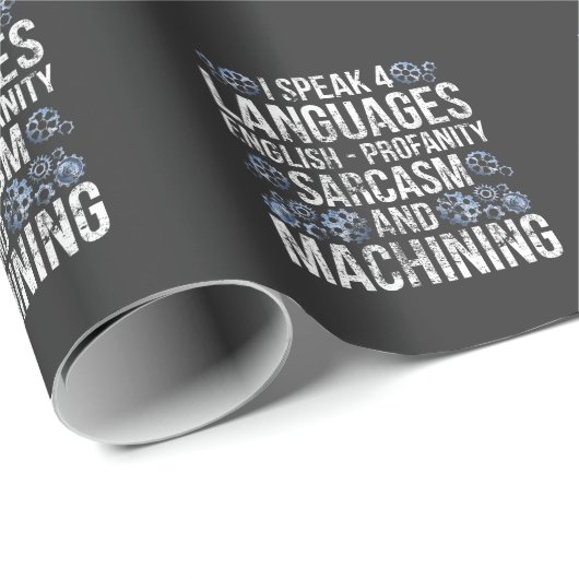 CNC Machinist Sarcasm Funny Machinist Cadeaupapier (Rol Hoek)