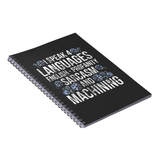 CNC Machinist Sarcasm Funny Machinist Notitieboek (Rechterzijde)