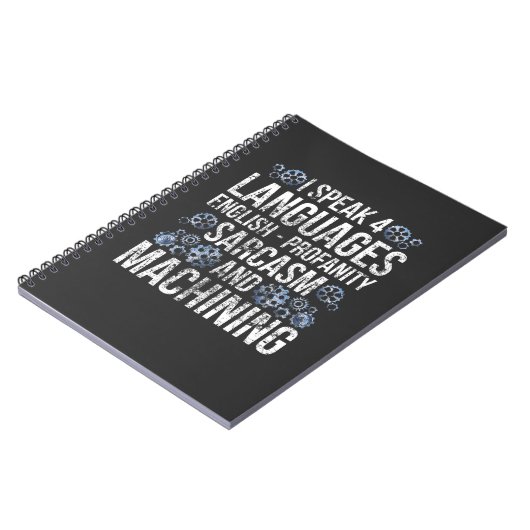 CNC Machinist Sarcasm Funny Machinist Notitieboek (Linkerzijde)