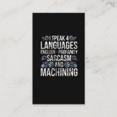 CNC Machinist Sarcasm Funny Machinist Visitekaartje (Voorkant)