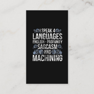 CNC Machinist Sarcasm Funny Machinist Visitekaartje