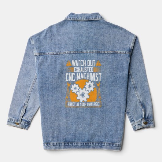 CNC-machinist Uitgebreide CNC-machinist Denim Jacket (Achterkant)