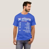 CNC Operator Hourly Rates cnc machinist T-shirt (Voorkant volledig)