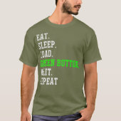 CNC Operator Machinist Funny Green Button T-shirt (Voorkant)