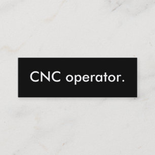 cnc-operator. mini visitekaartje