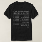 CNC-operator urly geeft Funny Machinist Programm T-shirt (Design voorkant)