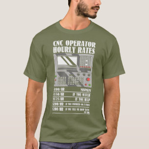 CNC operator uurt CNC-machine T-shirt