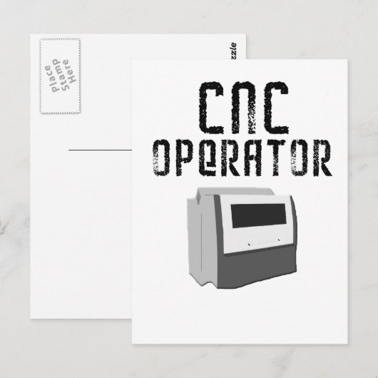 CNC Operator Verspaner Briefkaart (Voorkant / Achterkant)