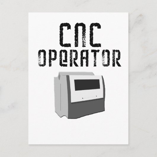 CNC Operator Verspaner Briefkaart (Voorkant)