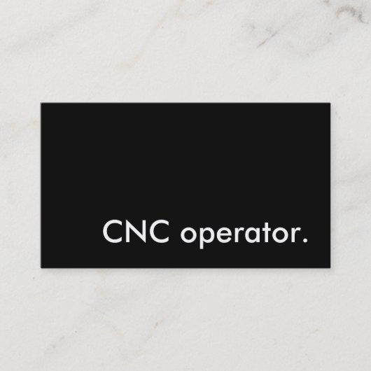 cnc-operator. visitekaartje (Voorkant)