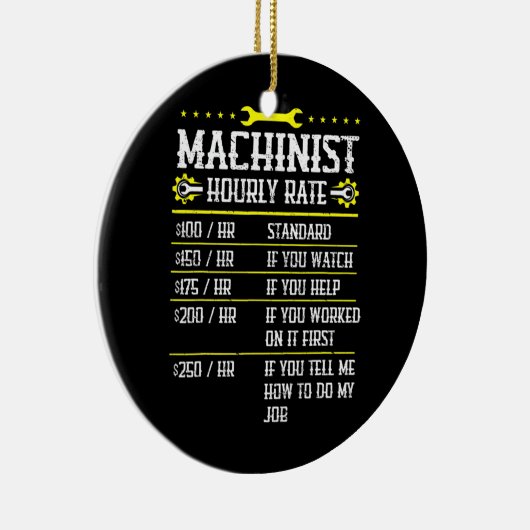 Cncc-machinist met uursnelheid keramisch ornament (Rechts)