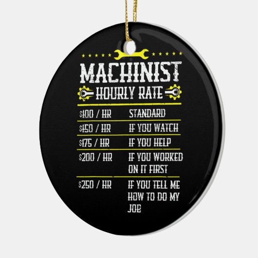 Cncc-machinist met uursnelheid keramisch ornament (Links)