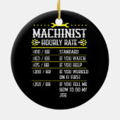 Cncc-machinist met uursnelheid keramisch ornament (Achterkant)