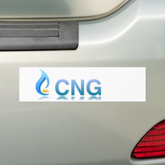 CNG-sticker voor samengeperste aardgasvoertuigen Bumpersticker (Op auto)