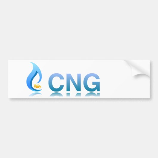 CNG-sticker voor samengeperste aardgasvoertuigen Bumpersticker (Voorkant)