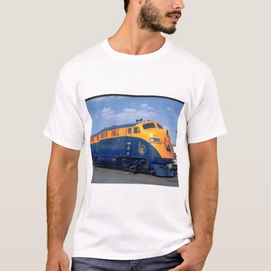 CNJ EMD F-3A #56. (trein;sky_Trains T-shirt (Voorkant)