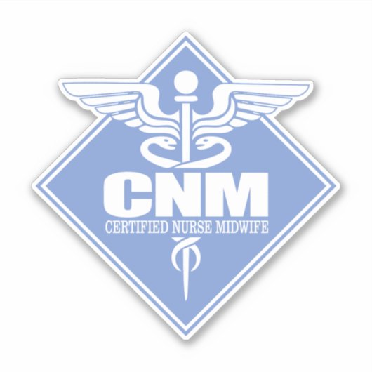 CNM-diamant (Certified Nurse Midwel) Sticker (Voorkant)