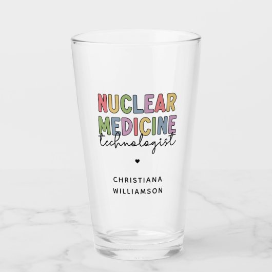 CNMT-cadeaus voor Custom Nuclear Medicine Technolo Glas (Voorkant)