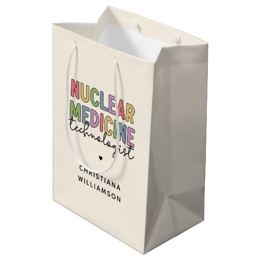 CNMT-cadeaus voor Custom Nuclear Medicine Technolo Medium Cadeauzakje (Achterkant Gekanteld)
