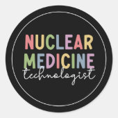 CNMT Gifts, technologie voor nucleaire geneeskunde Ronde Sticker (Voorkant)