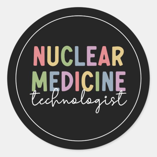CNMT Gifts, technologie voor nucleaire geneeskunde Ronde Sticker (Voorkant)