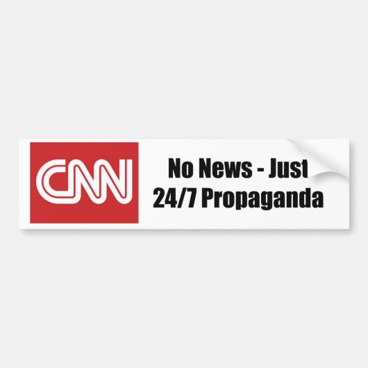 CNN - Geen nieuws - slechts 24x7 propaganda Bumpersticker (Voorkant)