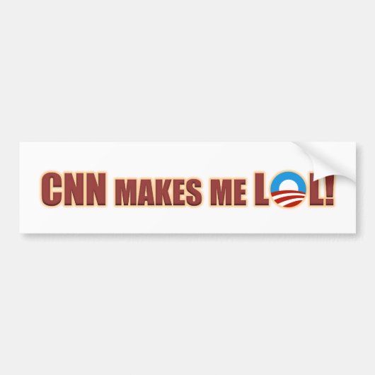CNN maakt me LOL. Bumpersticker (Voorkant)