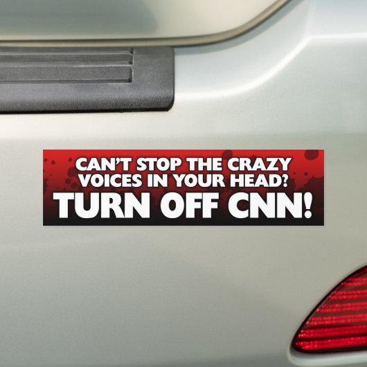 "CNN uitschakelen" Bumpersticker (Op auto)