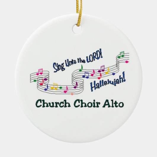 Cnotes Church Choir Alto Keramisch Ornament (Voorkant)