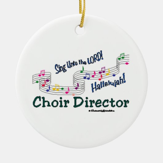 Cnotes Church Choir Director Keramisch Ornament (Voorkant)