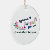 Cnotes Church Choir Soprano Keramisch Ornament (Rechts)