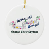 Cnotes Church Choir Soprano Keramisch Ornament (Voorkant)