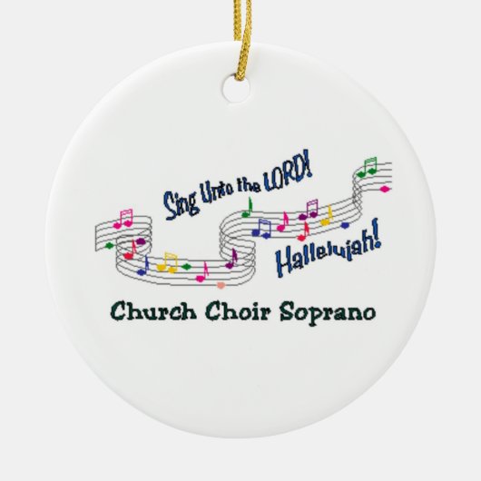 Cnotes Church Choir Soprano Keramisch Ornament (Voorkant)