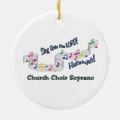 Cnotes Church Choir Soprano Keramisch Ornament (Achterkant)