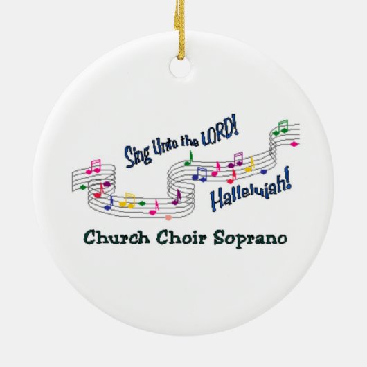 Cnotes Church Choir Soprano Keramisch Ornament (Achterkant)