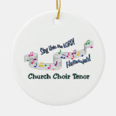 Cnotes Church Choir Tenor Keramisch Ornament (Voorkant)