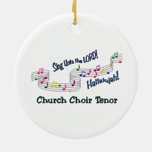 Cnotes Church Choir Tenor Keramisch Ornament (Achterkant)