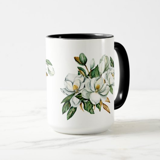 CNP NP Floral Bouquet Greenery Magnolia Afstuderen Mok (Voorkant rechts)