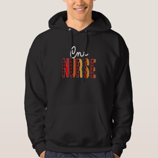 Cns Nurse Plaid Red Love Heart Stethoscoop Rn Nurs Hoodie (Voorkant)