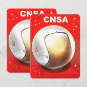 CNSA China ruimte kunst. (Voorkant / Achterkant)