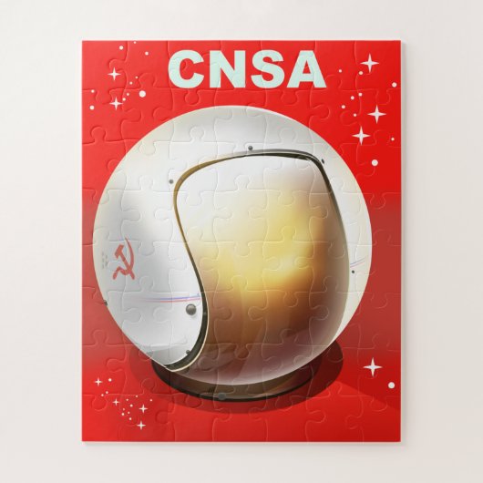 CNSA China ruimte kunst. Legpuzzel (Verticaal)