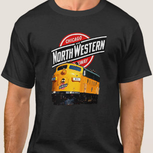 CNW Chicago North Western Railway Yellow Diesel T-shirt