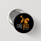 CNY Jazz Lapel Pin - zwart Ronde Button 3,2 Cm (Voorkant /achterkant)
