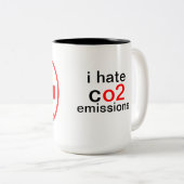 co2 - emissies tweekleurige koffiemok (Voorkant rechts)