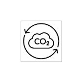 CO2 hele wereld fietsen Rubberstempel (Afrduk)