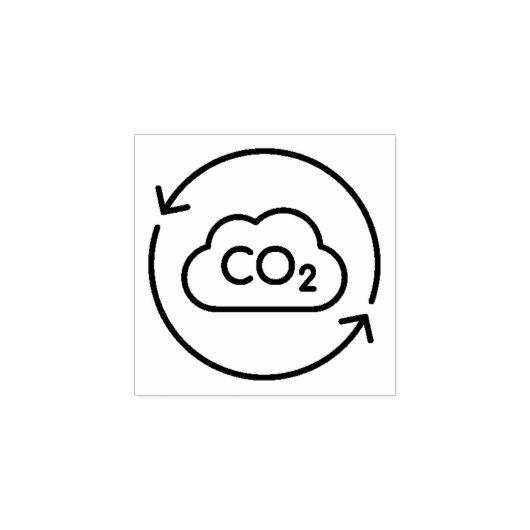 CO2 hele wereld fietsen Rubberstempel (Afrduk)