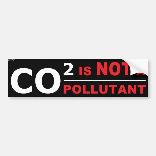 CO2 is geen verontreinigende stof Bumpersticker (Voorkant)