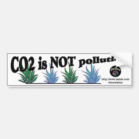 CO2 IS NIET HERZIEN VERONTREINIGING BUMPERSTICKER (Voorkant)