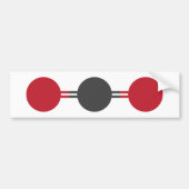 CO2-moleculaire structuur Bumpersticker (Voorkant)